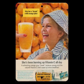 4yougifts Refreshing Vintage Joy: Florida Orange Juice Delight Sign