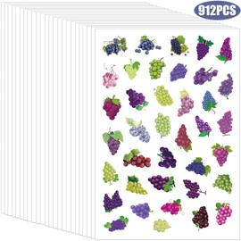 BignzwPlay 912PCS Grapes Stickers-Grapes Themed Sticker Party Favors Birthday Baby Shower Wedding Party Deocrations Supplies