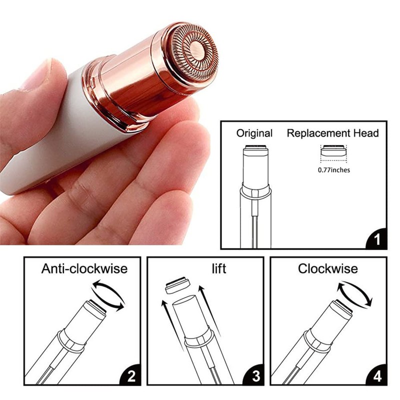 Replacement Heads for Flawless Facial Hair Remover, Replacement Blades for