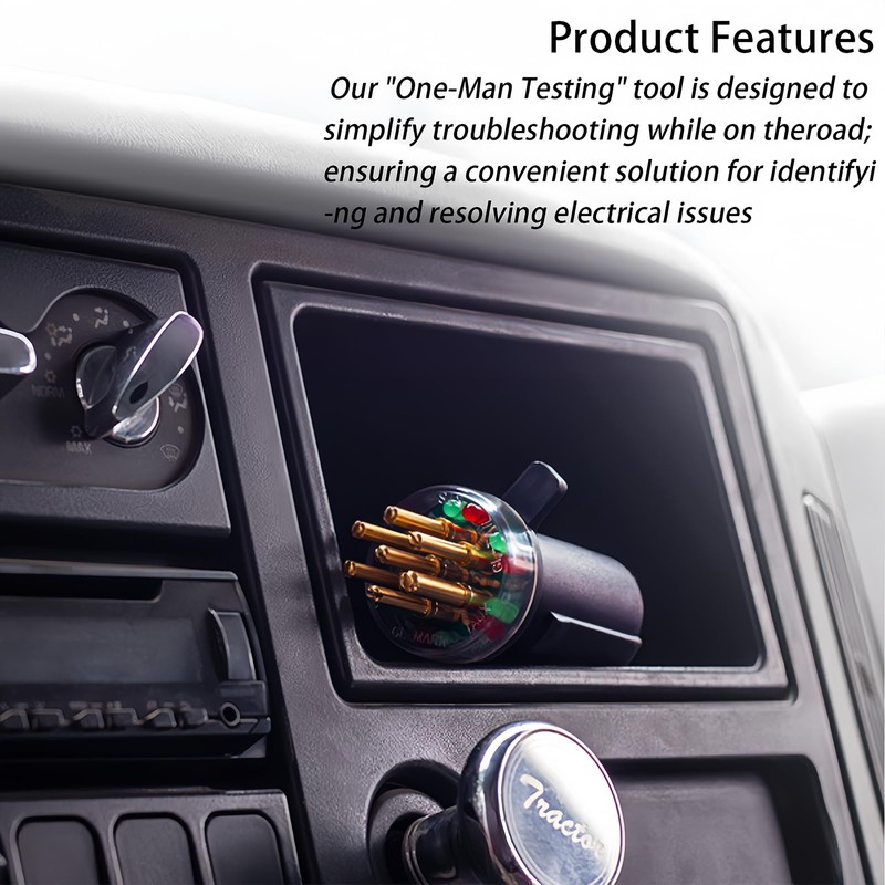 TOVOP auto #7865L 7-Way Round Pin Tractor Plug Tester Trailer