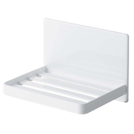 Yamazaki 5556 Magnetic Bathroom Soap Tray, White, Approx. W 4.7 x D 3.4 x H 3.1 inches (12 x 8.7 x 8 cm), Tower, Protects Soap from Water, Soap Dish