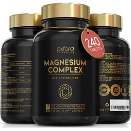 Advanced Vegan Magnesium Tablets | Magnesium Supplements for Restless Leg Syndrome Relief, Leg Cramps & Calm Sleep | Magnesium Citrate, Oxide & Vitamin B6 | UK Made Magnesium Supplement (240 Tablets)