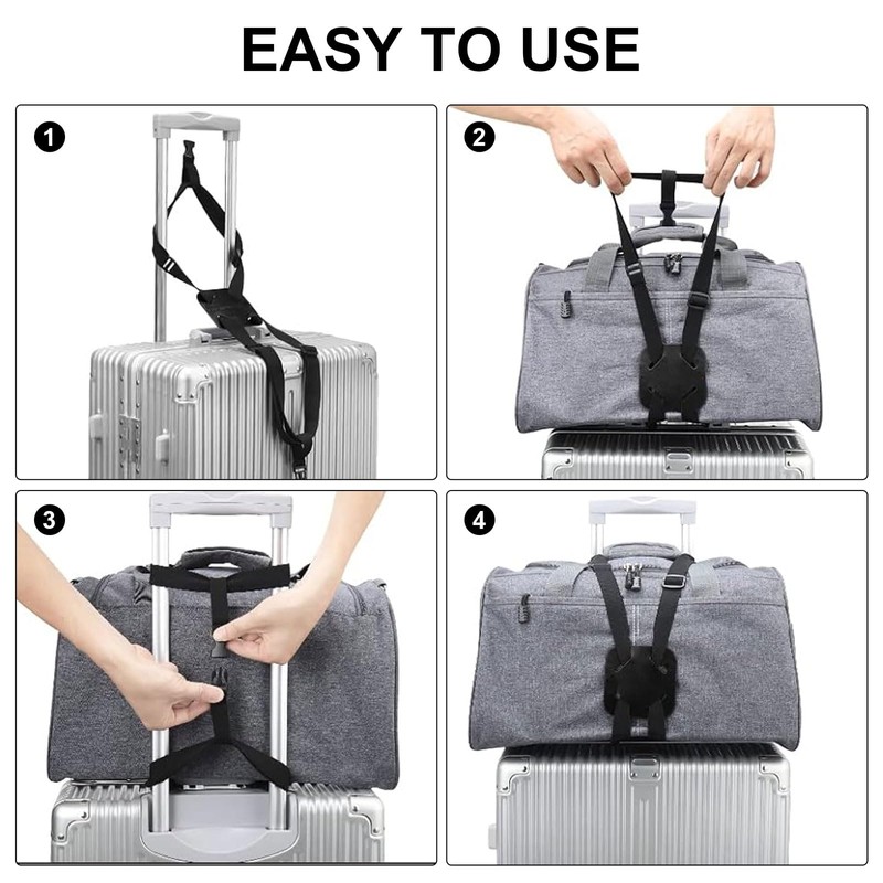 Elastic Fastening Belt for Luggage, Adjustable Luggage Straps for Suitcases