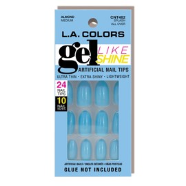 L.A. COLORS Gel Like Shine Nail Tips, Splash All Over CNT482
