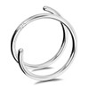 OUFER 20G 8 mm Nose Piercing Silver 925 Double Hoop