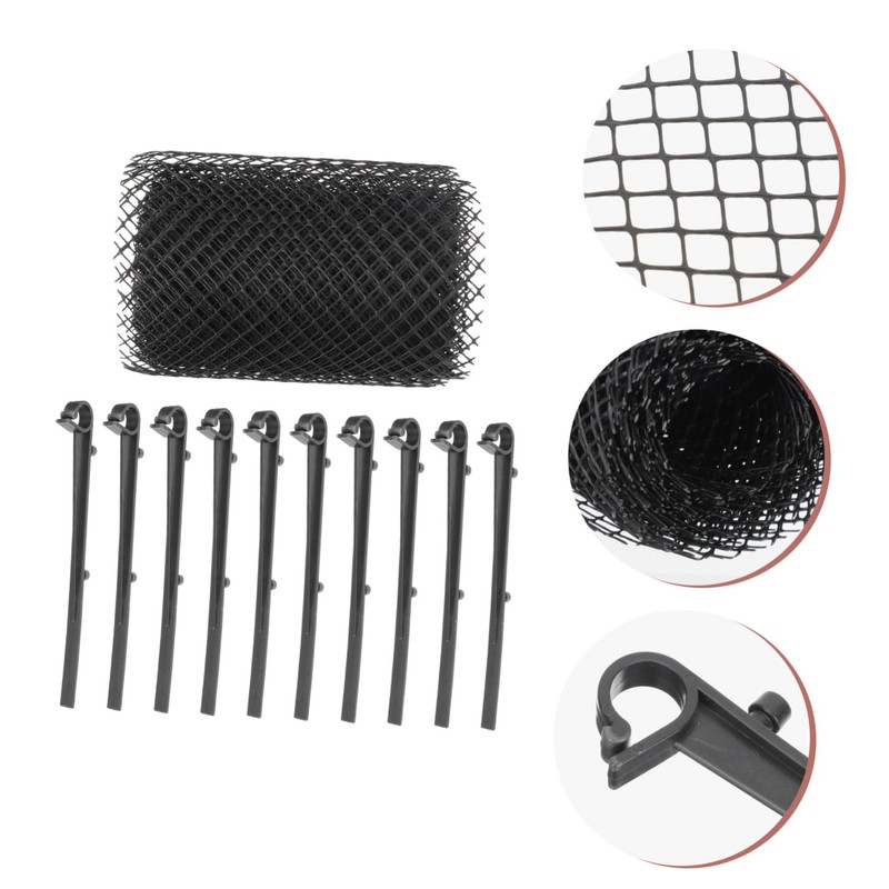 KONTONTY 1set Plastic Gutter Mesh Guard for Garden Protection Multi-Functional
