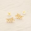 MYEARS Women Stud Earrings Gold Ear Climber Waterdrop Cubic Zirconia