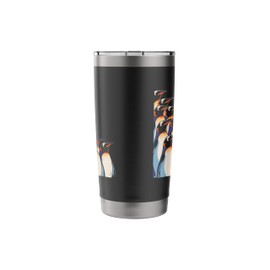 Penguin Line-Up Minimalist Pop-Art Design Stainless Steel Insulated Tumbler