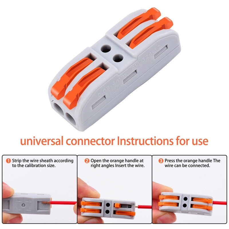 40 Pcs Conductor Compact Connectors,Lever Wire Nut Electrical Connectors,Nineleaf 2