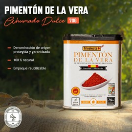 Triselecta Pimentón de la Vera Ahumado Dulce - 100 % Natural - Lata de 70g