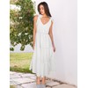 ZESICA Women's 2025 Summer Boho Casual V Neck Sleeveless Midi