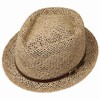 Lipodo Coyuca Vented Pork Pie Straw Sun Hat for Men