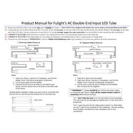 Fulight Type B & Dimmable True Color LED F15T8 Tube Light (Rotatable)-18-Inch (17-3/4 Inches Actual Length) 1.5FT 7W, Daylight 6000K, Double-End Powered, Milky Cover - 110-120VAC (Not a Plug-and-Play)