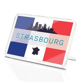 Classic Rectangle Magnet with Stand - Strasbourg France French Travel City - Fridge Locker Office Whiteboard Toolbox #59917