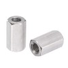 uxcell M5 x 0.8-Pitch 15mm Length 304 Stainless Steel Metric Hex Coupling Nut, 5-Pack
