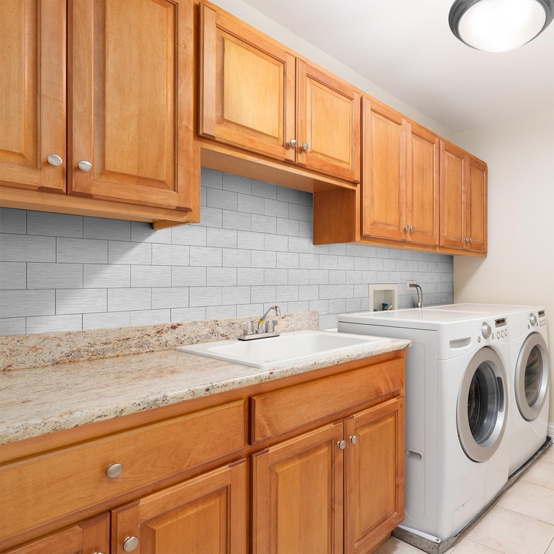 StyloVue 100 Pieces Peel and Stick Backsplash for Kitchen, 3"
