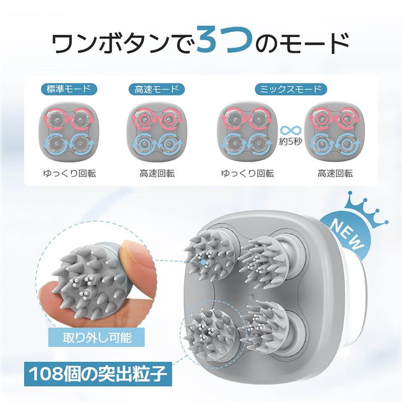 Sarlisi Head Spa, Electric Scalp Brush, IPX6 Waterproof, For Wet