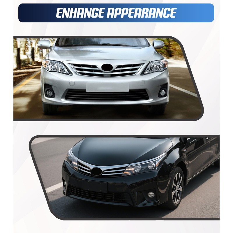 YUWUTF Front Bumper Grille Compatible with 2011-2013 Toyota Corolla Direct