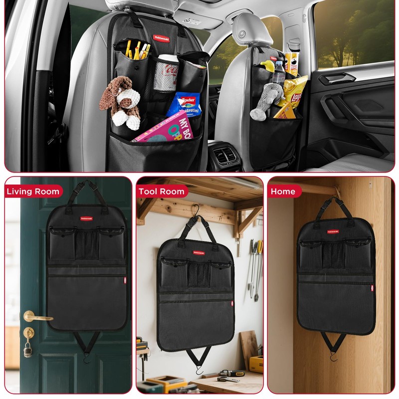 Rubbermaid Backseat Car Organizer, Kick Mats and Seat Back Protector,