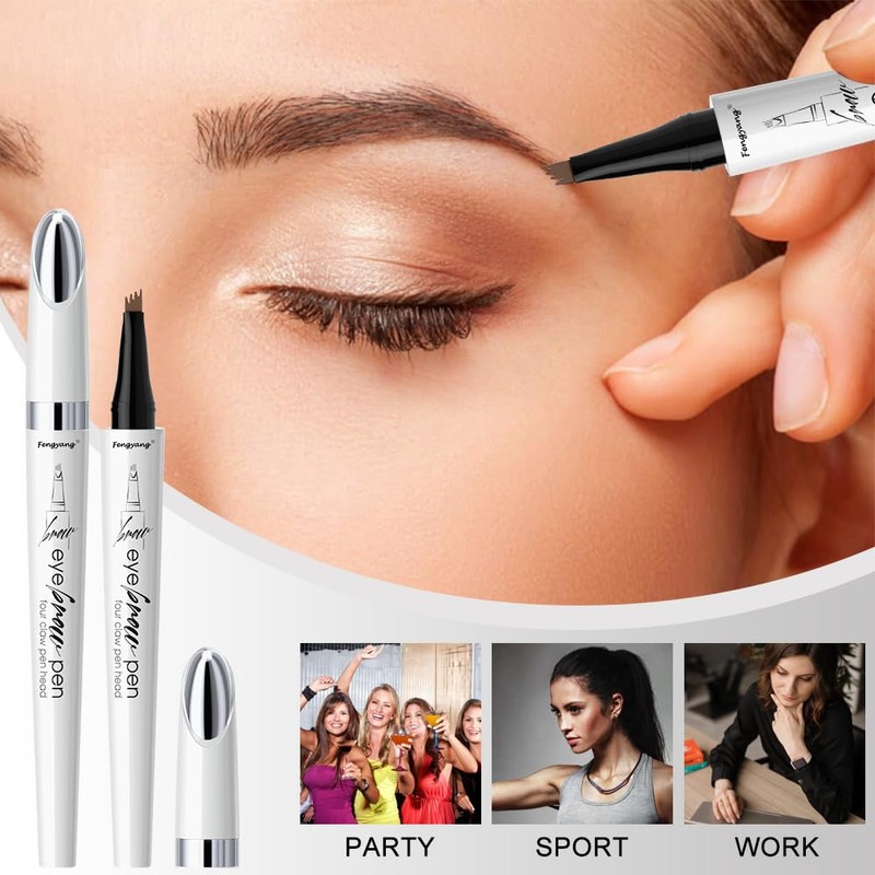 Fengyang 2 x Waterproof 3D Eyebrow Pencil, Eyebrow Pencil with