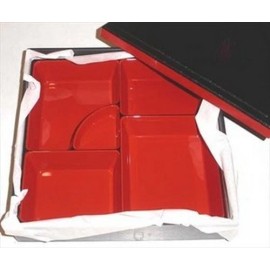 JapanBargain Japanese Hakoya Syokado Plastic Lacquer Bento Lunch Box #7355 S-1923