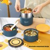 Thermal Lunch Box 2200ml Three Layer Detachable Compartment Design Portable