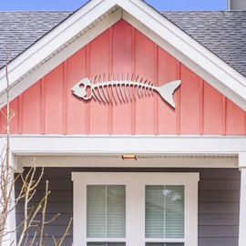 JennyGems Outdoor Bonefish Wall Art PVC Nautical Fish Decor for Beach House, 2 Foot