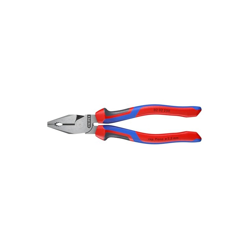 KNIPEX Herramientas - Alicates combinados de alto apalancamiento, multicomponente (202200),