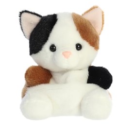 Aurora® Adorable Palm Pals™ Peebs Calico Cat™ Stuffed Animal - Pocket-Sized Play - Collectable Fun - White 5 Inches