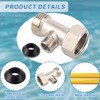 BOXOB Bidet T Adapter, 7/8"x7/8x3/8" 3 Way Adapter or Tee