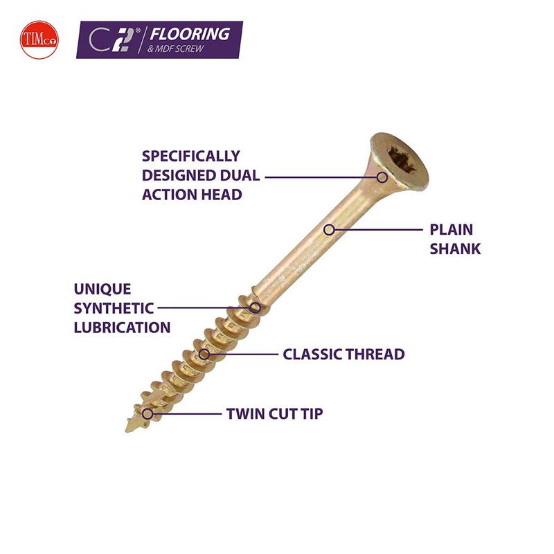 TIMCO C2 Multi-Purpose Advanced Screws Woodscrews - 4.2 x 55