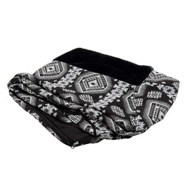 Furhaven Replacement Dog Bed Cover Plush & Southwest Kilim Décor Sofa-Style, Machine Washable - Black Medallion, Medium