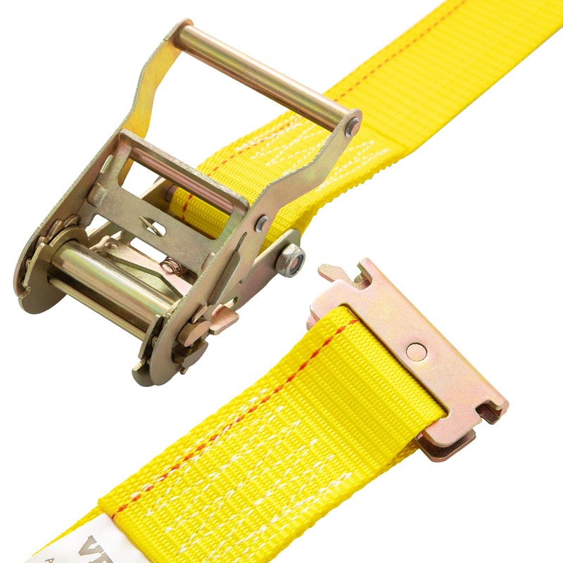VEVOR E-Track Ratchet Strap, 8 Pack 2" x 15'Polyester Tie-Down