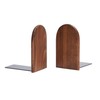 Pandapark Wood Bookends,Non-Skid Bookend for Shelves,Heavy Duty Bookends,Book Stand for
