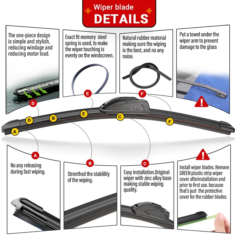 RAINTOK Windshield Wiper Blades Replacement for 2019 2020 2021 2022