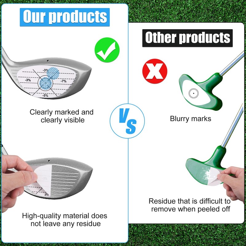 300pcs Golf Impact Tape, Golf Clubs Labels Self-Teaching Sweet Spot