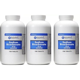 Rising Sodium Bicarbonate Tablets 650mg 1000ct(3 Pack)