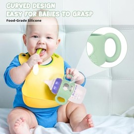 HUAKENER 3 Pack Baby Bottle Handles, Silicone Handles for Lansinoh Baby Bottles, Compatible with Lansinoh Anti-Colic 8oz and 5 oz PP Material Baby Bot