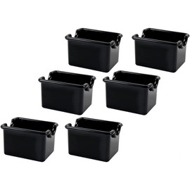 Set of 6 black plastic sugar and tea bag holders for bars cod.BR00621LU cm 8.5 x 6.5 x 5 h by Varotto & Co.