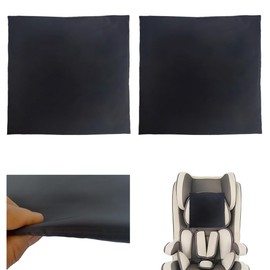2Pcs Satin Car Seat Headrest Cover for Babies, Soft and Comfortable Baby Car Seat Hair Protector,Skin-Friendly Headrest Cover for Hair Protection (Black)