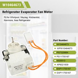 W10464673 Refrigerator Evaporator Fan Motor for Whirlpool Maytag KitchenAid Refrigerators, Replace WPW10464673 PS7320664 PS11755167 3020513 AP6021839 Evaporator Fan Motor, 115V 60Hz