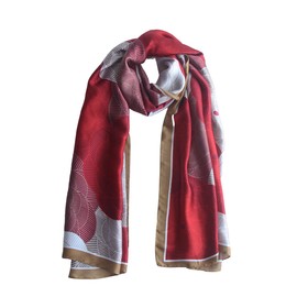 Pokeedioty Scarfs for Women Long Floral Print Scarf Fashion Scaves Head Scarf Lightweight Sunscreen Shawls (Burlywood)