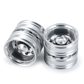 Trailer Rear Wheel Hub Tire Inner Rear Wheel Rim Hub Wheel Hub for 1 14 Tamiya Tractor Tamiya Climbing Trailer #3 (2 Pcs)