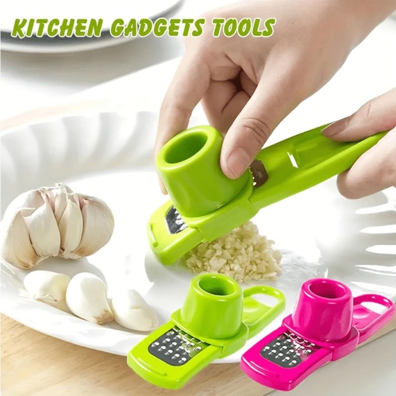2PCS Garlic Grater, Garlic Chopper Grinder Press Mincer Colour Chopper
