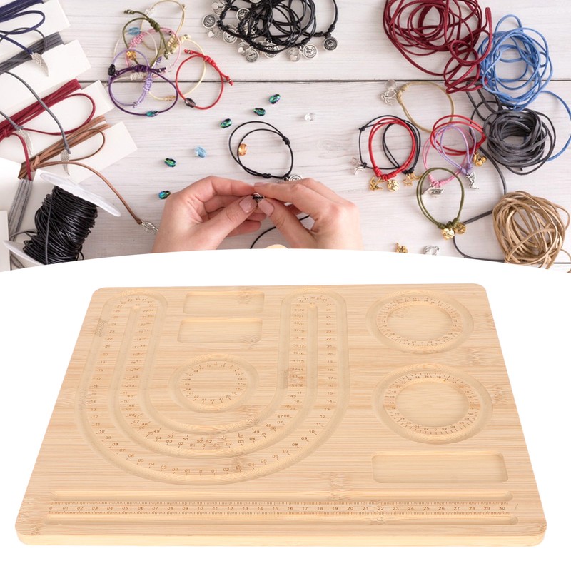 Bracelet Bead Board Jewelry Making Bracelet Measurement Board Bamboo Beading