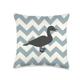 Duck Mom Dad Teal Wave Cute Pet Gift Throw Pillow