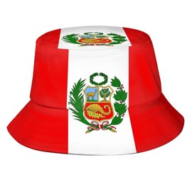 Fashion Peru Flag Bucket Hat Peruvian Fisherman Hat Summer Wide Brim Sun Protection Hats for Women Men