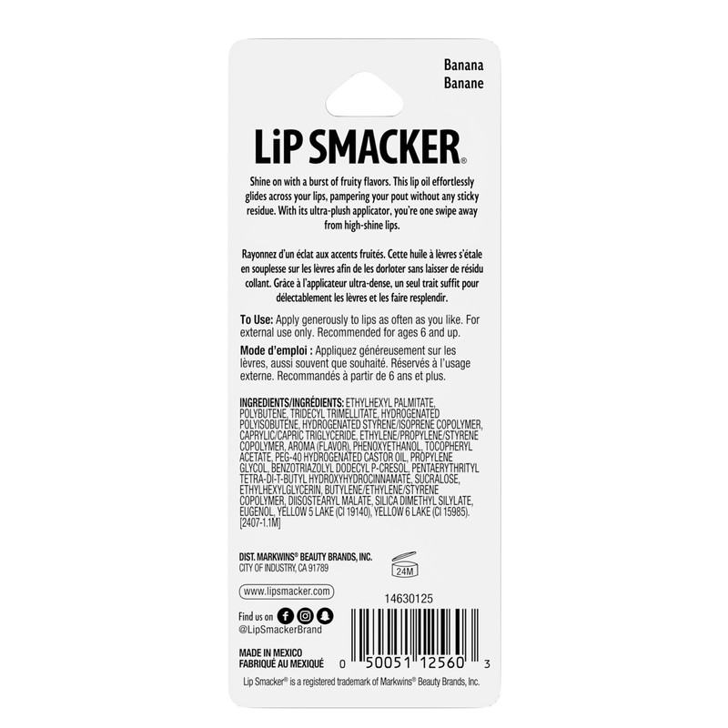 Lip Smacker Fruit Glaze Lip Oil - Banana