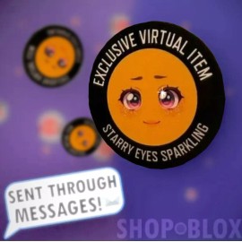 Jazwares ROBLOX Celebrity Series 9 Starry Eyes Sparkling FACE Toy Code! *Sent in Messages