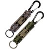 Paracord Keychain Carabiner with Cool USA Flag Men/Women, Military Braided